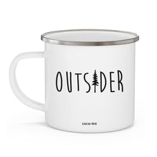 Load image into Gallery viewer, Outsider Campfire Style 12 oz Enamel Mug
