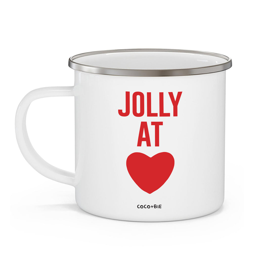 Jolly At Heart Campfire Style 12 oz Enamel Mug